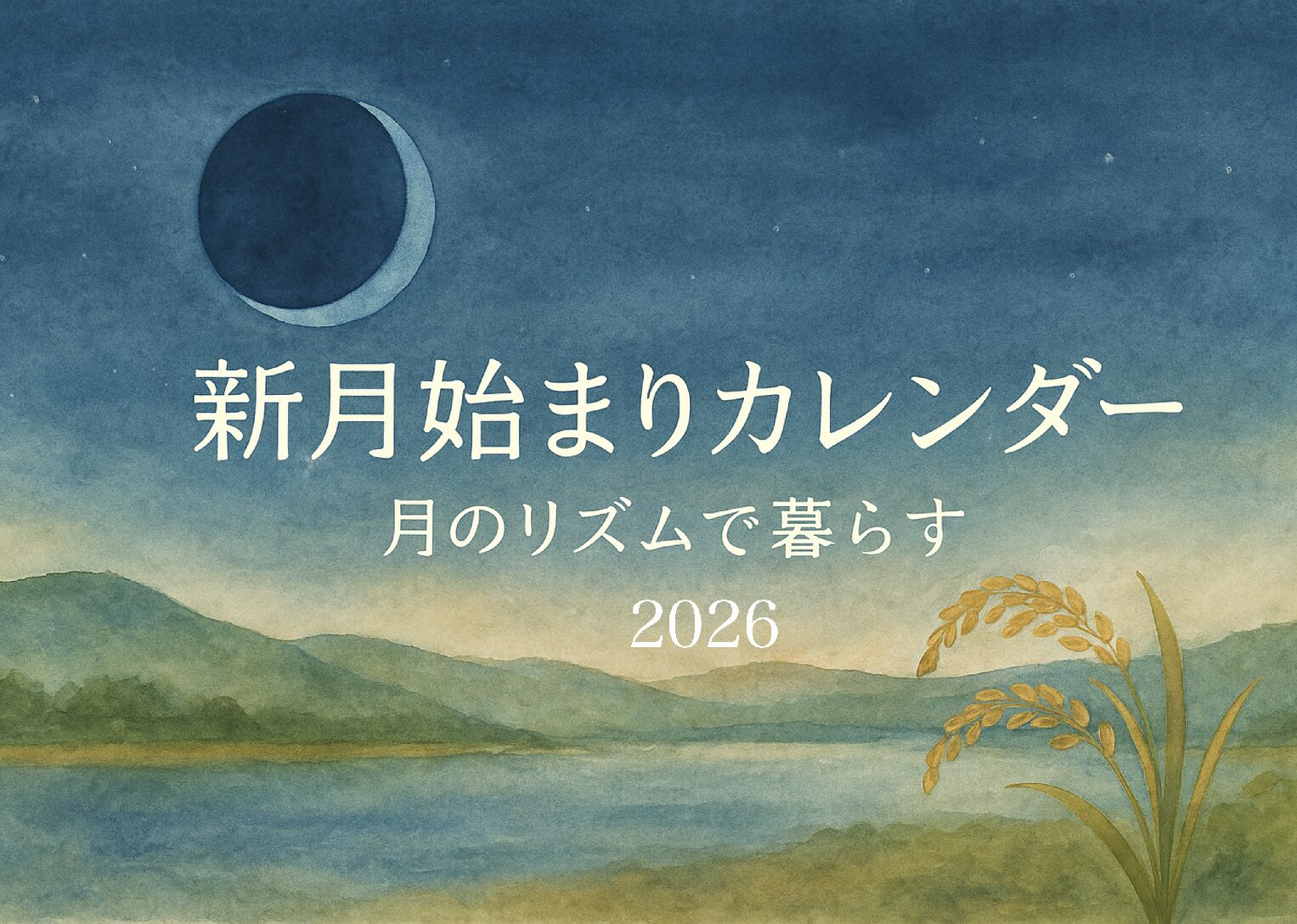 🌑 新月始まりカレンダー A4横 壁掛け版
